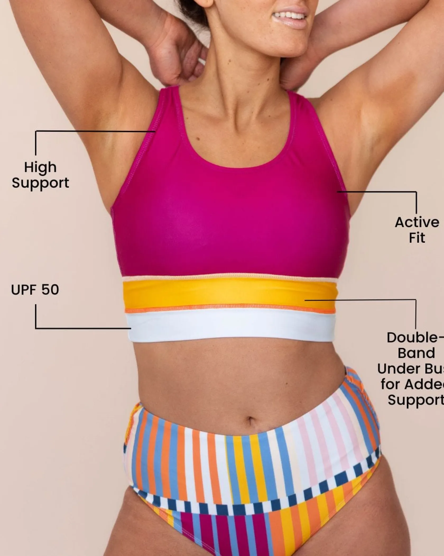 Nani Swimwear Swim Tops|Cut Back Crop