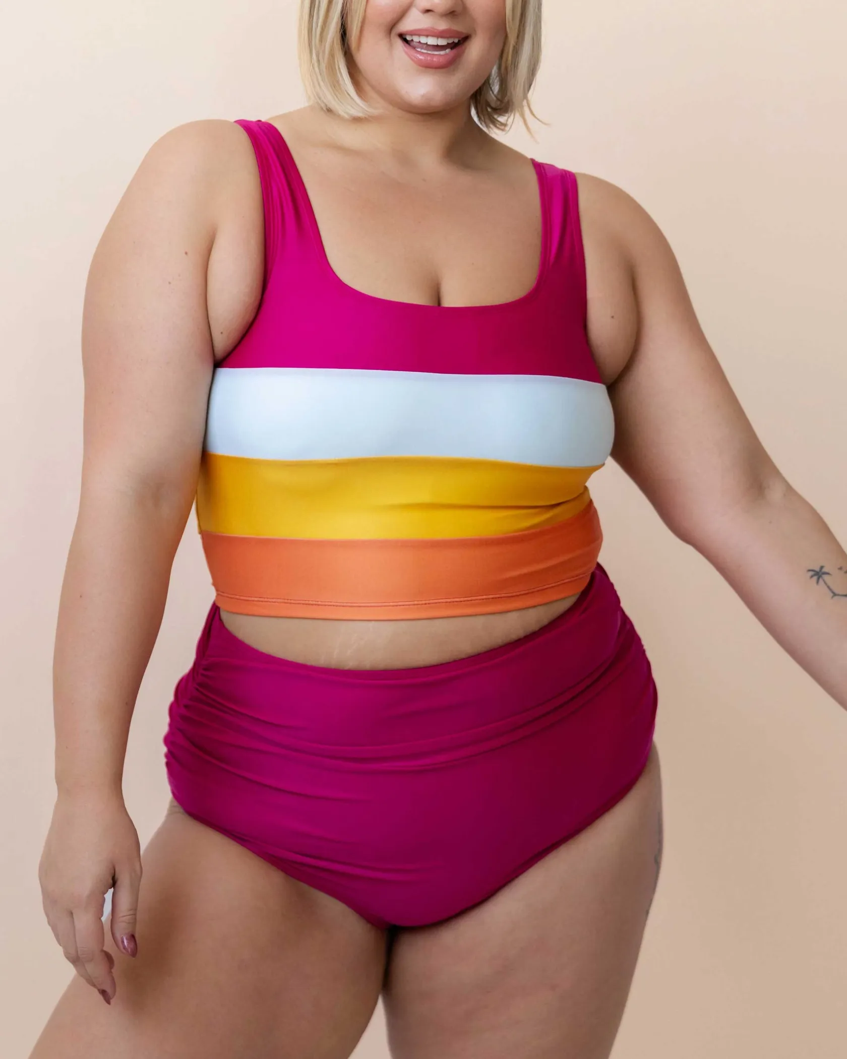 Nani Swimwear Swim Bottoms|Ruched High Rise Bottom