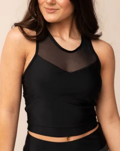 Nani Swimwear Swim Tops|Mesh Racerback Crop