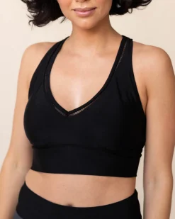 Nani Swimwear Swim Tops|Black Point Break Crop