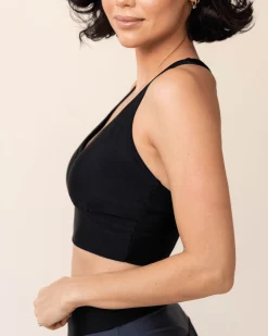 Nani Swimwear Swim Tops|Black Point Break Crop