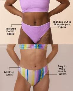 Nani Swimwear Swim Bottoms|Flat Rib Reversible High Leg Bottom