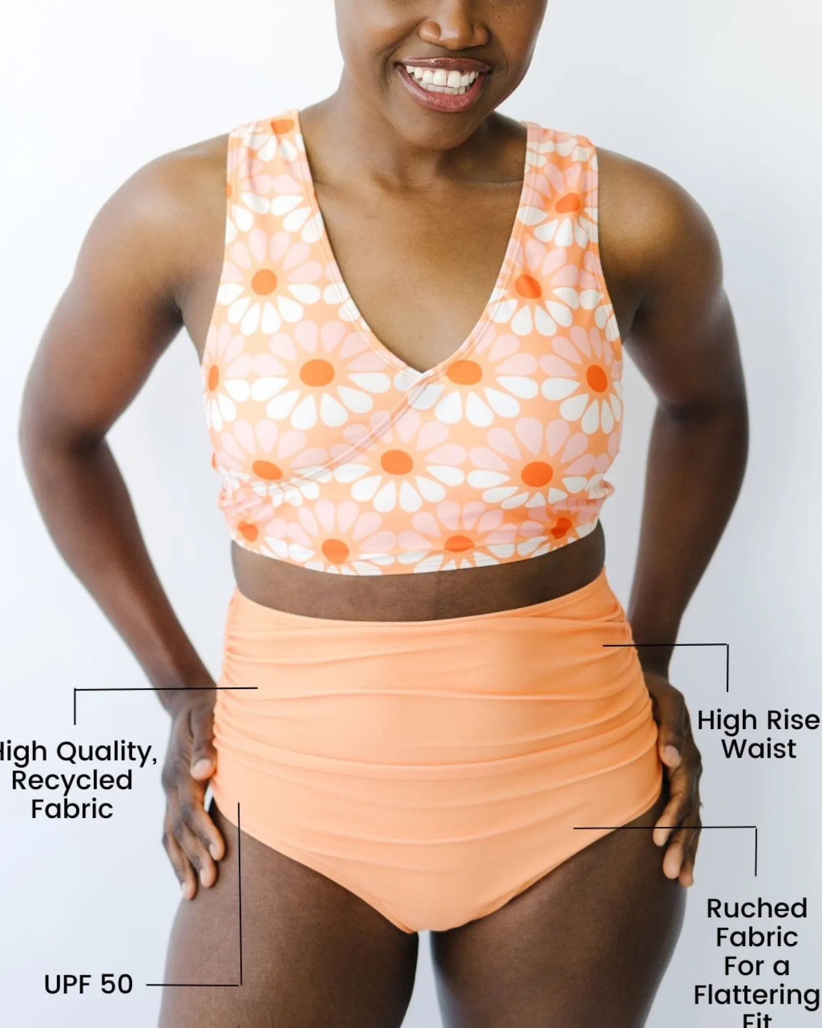 Nani Swimwear Swim Bottoms|Ruched High Rise Bottom