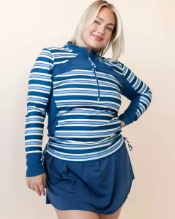 Nani Swimwear Sun Protection|Monica Stripe Baywatch Rashguard