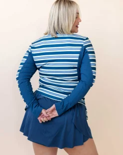 Nani Swimwear Sun Protection|Monica Stripe Baywatch Rashguard