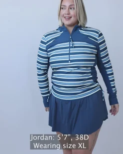 Nani Swimwear Sun Protection|Monica Stripe Baywatch Rashguard