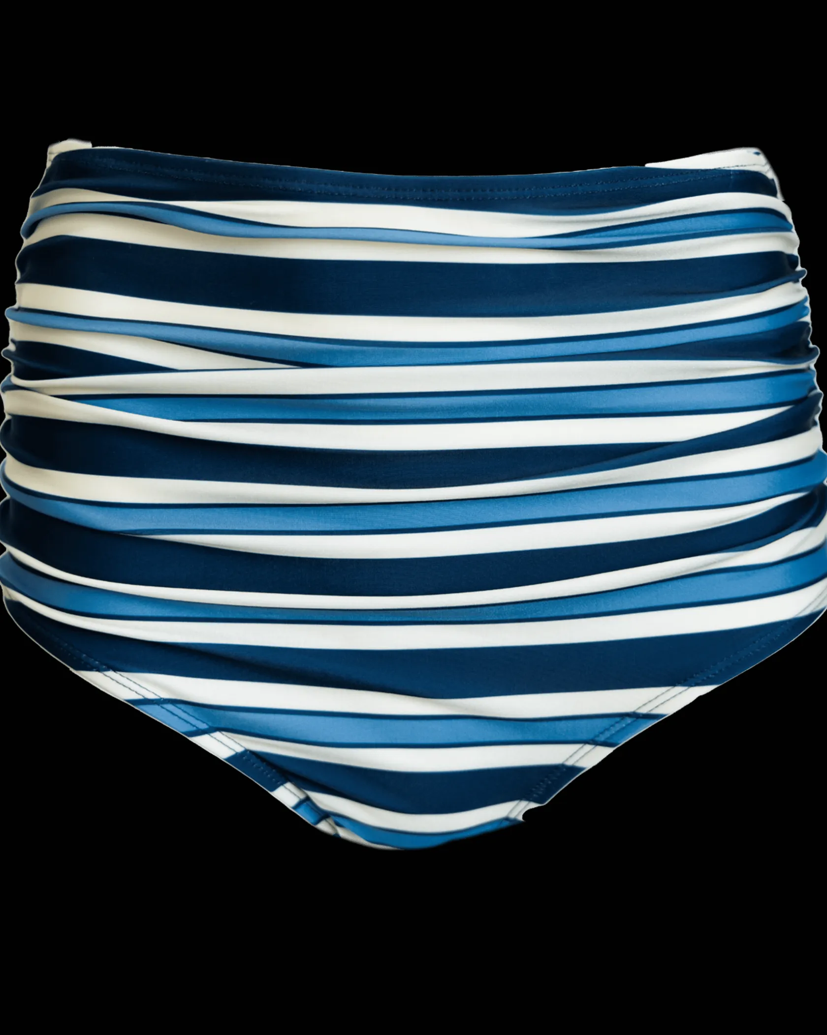 Nani Swimwear Swim Bottoms|Monica Stripe Ruched High Rise Bottom