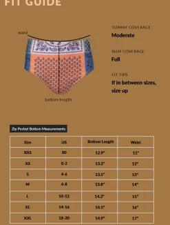 Nani Swimwear Swim Bottoms|Zip Pocket Bottom