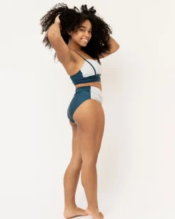 Nani Swimwear Swim Bottoms|Textured Block Mid Rise Bottom