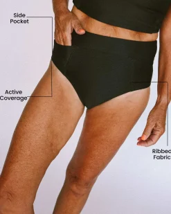 Nani Swimwear Swim Bottoms|Textured Pocket Bottom