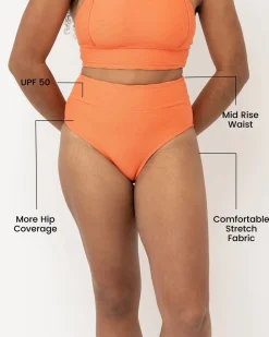 Nani Swimwear Swim Bottoms|Textured Mid Rise Bottom