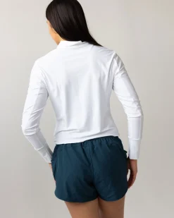 Nani Swimwear Swim Tops|Cropped Half Zip Rashguard