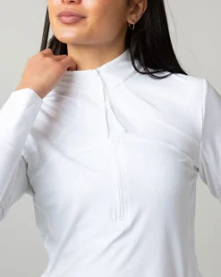 Nani Swimwear Swim Tops|Cropped Half Zip Rashguard