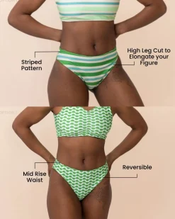 Nani Swimwear Swim Bottoms|Reversible High Leg Bottom
