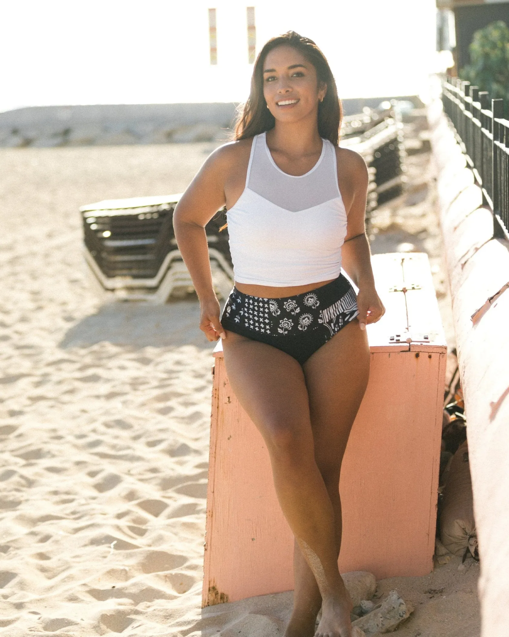 Nani Swimwear Swim Tops|Mesh Racerback Crop
